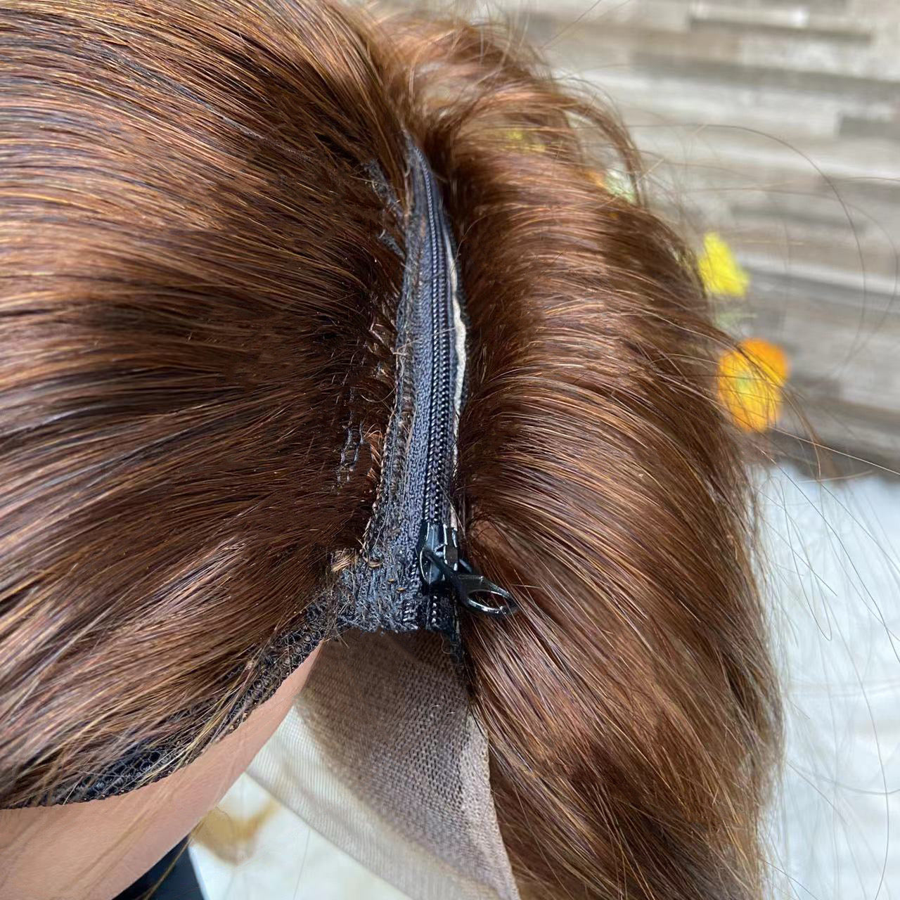 1 Base + 3 pcs frontal Replace Zip Wig