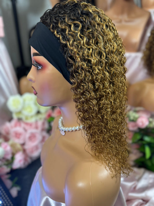 Head Band lace wig 1/30# Jerry Curl