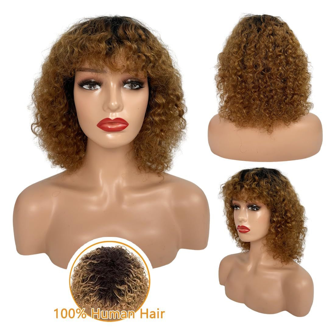 Fringe curl 150% density