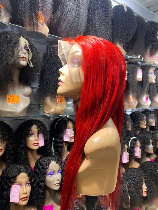 13*4 full frontal 200% density Straight Red#