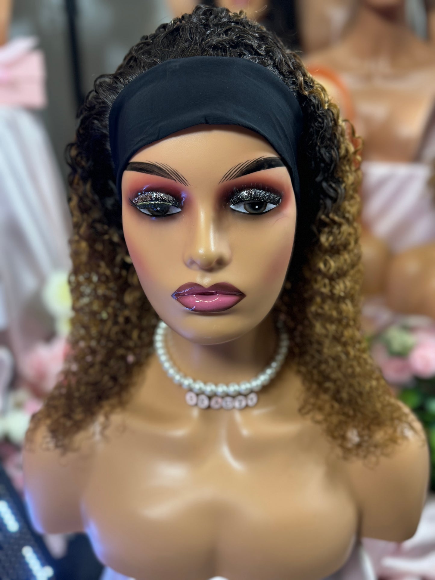 Head Band lace wig 1/30# Jerry Curl