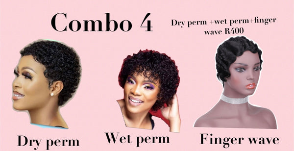 Combo 4 Dry perm+Finger wave+Wet Perm