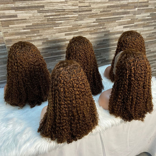 13*4 DD Jerry curl Brown#