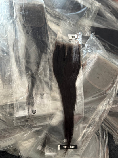 13A 3 bundles with free 4*4 14” 3 ways closure