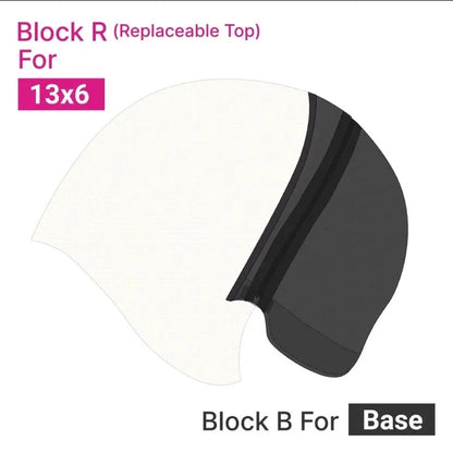 1 Base + 3 pcs frontal Replace Zip Wig