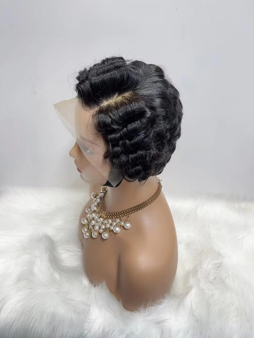 13*4 short curl lace frontal wig