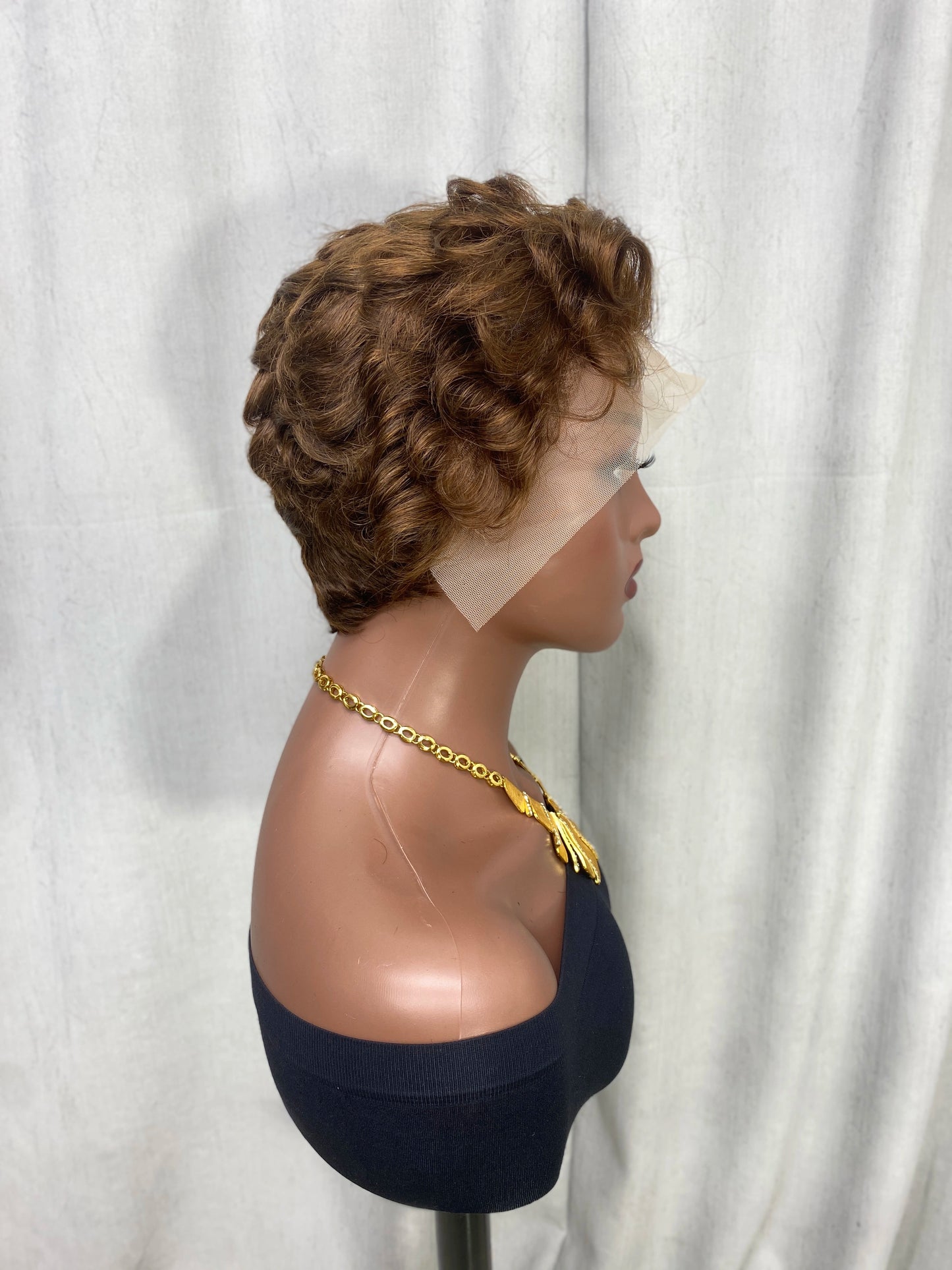 13*4 short curl lace frontal wig