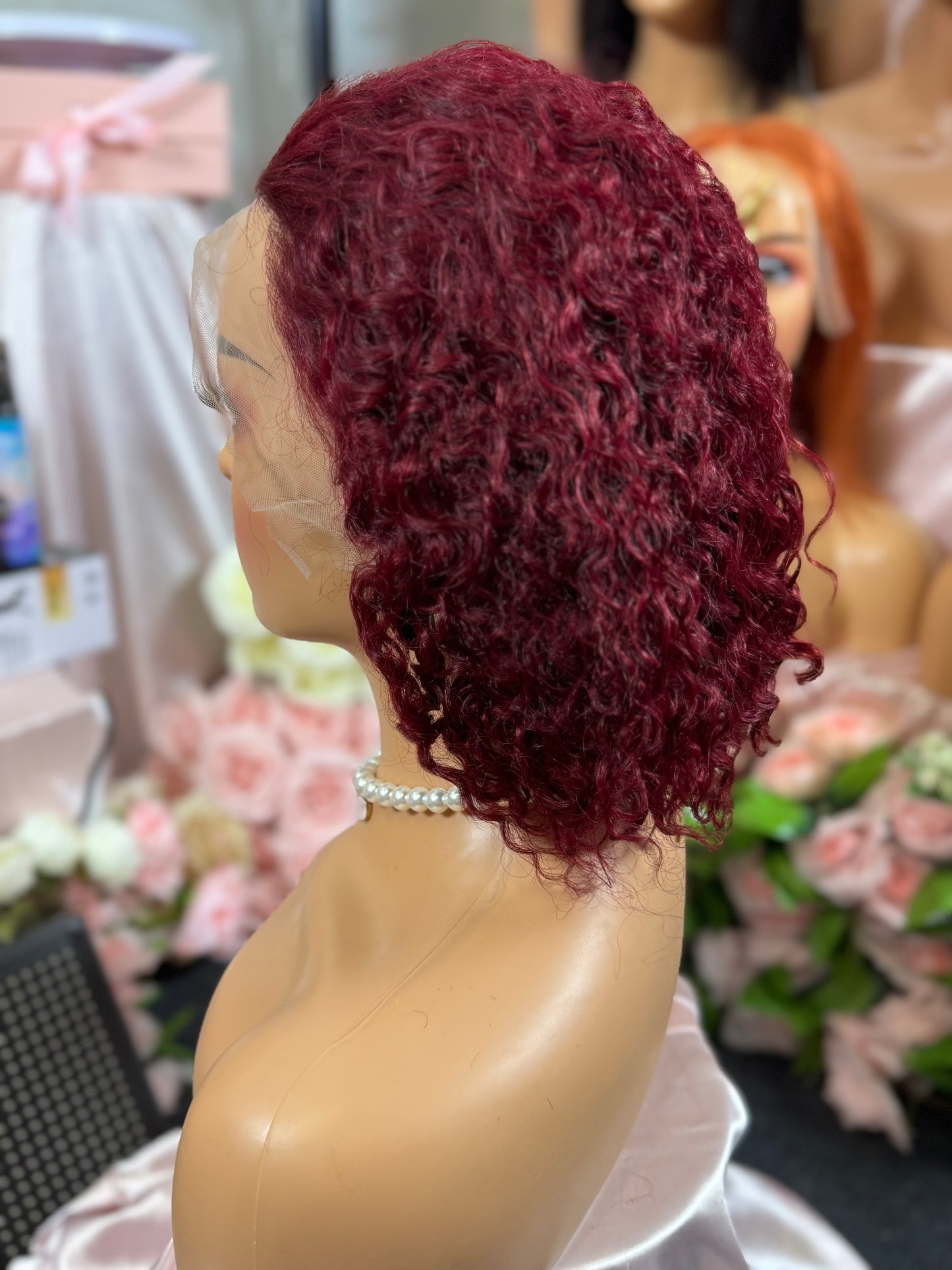 13*4 full frontal 200% density Water Wave maroon#